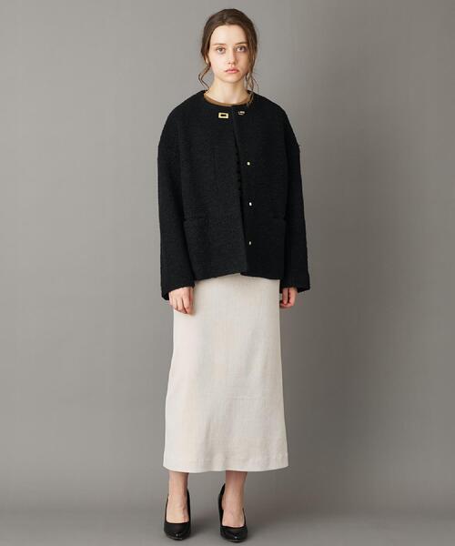 セール】【CLASSY.12月号掲載】ループヤーンショートジャケット（ノー