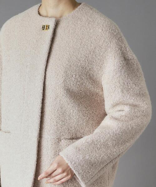 DRESSTERIOR（ドレステリア）の「【CLASSY.12月号掲載】ループヤーンショートジャケット（ノーカラーコート・レディース・ブラック/ライトベージュ・34/36/38）」の16枚目の写真