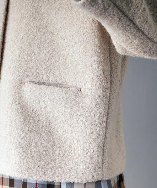 DRESSTERIOR（ドレステリア）の「【CLASSY.12月号掲載】ループヤーンショートジャケット（ノーカラーコート・レディース・ブラック/ライトベージュ・34/36/38）」の19枚目の写真