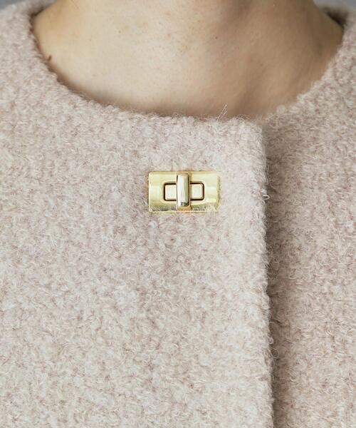 DRESSTERIOR（ドレステリア）の「【CLASSY.12月号掲載】ループヤーンショートジャケット（ノーカラーコート・レディース・ブラック/ライトベージュ・34/36/38）」の21枚目の写真