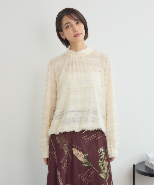 KATHARINE ROSS（キャサリンロス）の「【KATHARINE ROSS】カットドビーブラウス（シャツ/ブラウス・レディース・ブラウン/アイボリー・MEDIUM）」の16枚目の写真