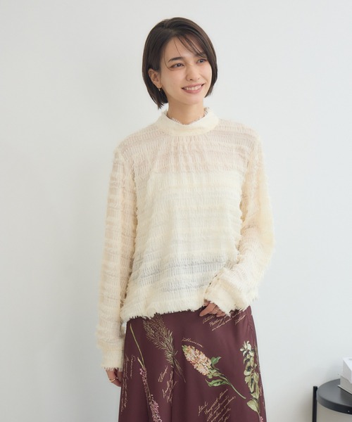 KATHARINE ROSS（キャサリンロス）の「【KATHARINE ROSS】カットドビーブラウス（シャツ/ブラウス・レディース・ブラウン/アイボリー・MEDIUM）」の17枚目の写真