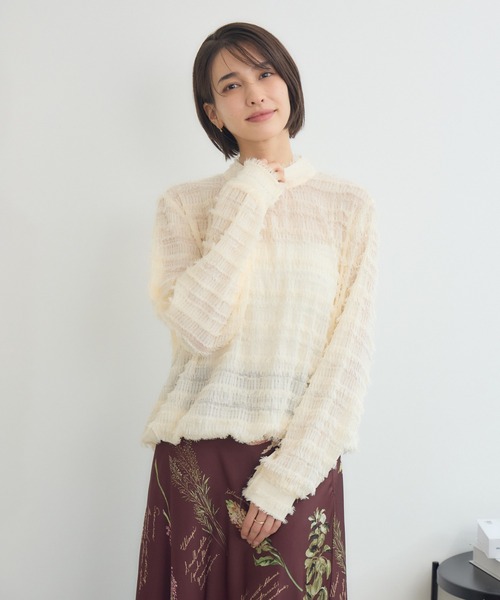 KATHARINE ROSS（キャサリンロス）の「【KATHARINE ROSS】カットドビーブラウス（シャツ/ブラウス・レディース・ブラウン/アイボリー・MEDIUM）」の18枚目の写真