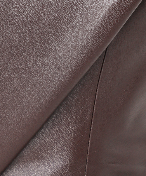 EDIT. FOR LULU（エディットフォールル）の「ラムレザーベスト（シャツ/ブラウス・レディース・ブラウン・FREE）」の3枚目の写真