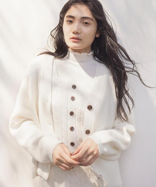 grove（グローブ）の「【SETITEM】オーバーサイズ畔カーディガン（カーディガン/ボレロ・レディース・ブラウン系その他/チャコールグレー/オフホワイト・02/03/01/04/05）」の15枚目の写真