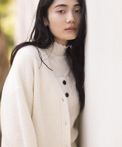 grove（グローブ）の「【SETITEM】オーバーサイズ畔カーディガン（カーディガン/ボレロ・レディース・ブラウン系その他/チャコールグレー/オフホワイト・02/03/01/04/05）」の16枚目の写真