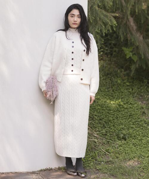 grove（グローブ）の「【SETITEM】オーバーサイズ畔カーディガン（カーディガン/ボレロ・レディース・ブラウン系その他/チャコールグレー/オフホワイト・02/03/01/04/05）」の17枚目の写真