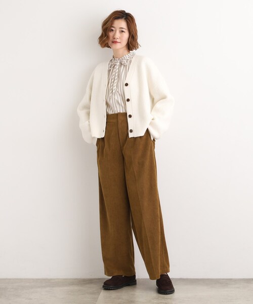 grove（グローブ）の「【SETITEM】オーバーサイズ畔カーディガン（カーディガン/ボレロ・レディース・ブラウン系その他/チャコールグレー/オフホワイト・02/03/01/04/05）」の20枚目の写真