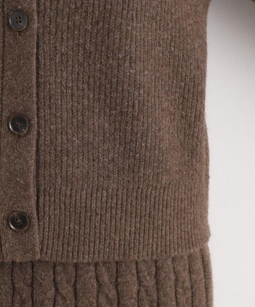 grove（グローブ）の「【SETITEM】オーバーサイズ畔カーディガン（カーディガン/ボレロ・レディース・ブラウン系その他/チャコールグレー/オフホワイト・02/03/01/04/05）」の14枚目の写真