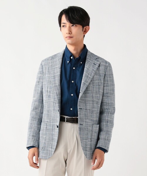 BEAMS HEART(ビームスハート)の「【4/23値下げ】ミックスツイード 3ボタンジャケット(テーラードジャケット・メンズ・ブルー・MEDIUM/SMALL/X-LARGE/LARGE)」の4枚目の写真