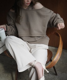 willfully ウィルフリー スウェット レイヤード トレーナー 　タグ付き willfully ウィルフリー スウェット レイヤード トレーナー タグ付き