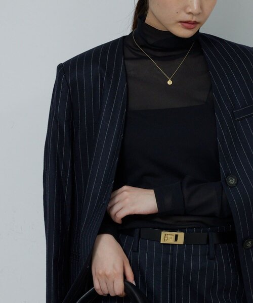 GALLARDAGALANTE（ガリャルダガランテ）の「【リバイバル】チュールタートルカットソー（Tシャツ/カットソー・レディース・ホワイト/ブラック/ブラウン・FREE）」の3枚目の写真