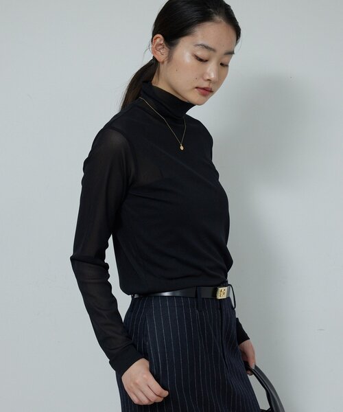 GALLARDAGALANTE（ガリャルダガランテ）の「【リバイバル】チュールタートルカットソー（Tシャツ/カットソー・レディース・ホワイト/ブラック/ブラウン・FREE）」の15枚目の写真