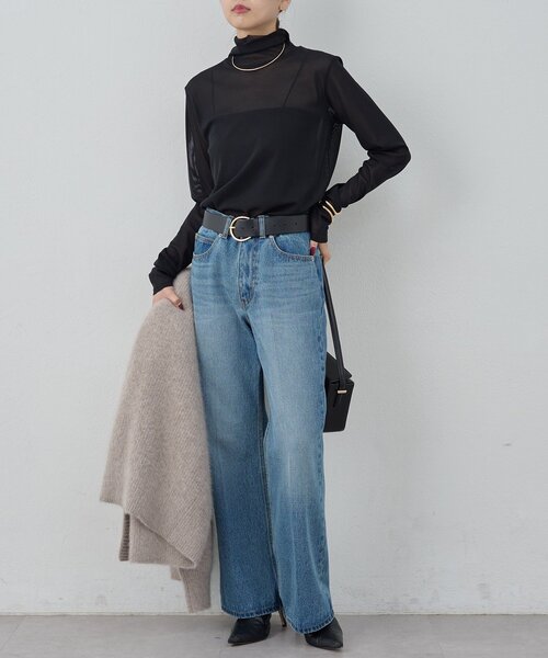 GALLARDAGALANTE（ガリャルダガランテ）の「【リバイバル】チュールタートルカットソー（Tシャツ/カットソー・レディース・ホワイト/ブラック/ブラウン・FREE）」の20枚目の写真