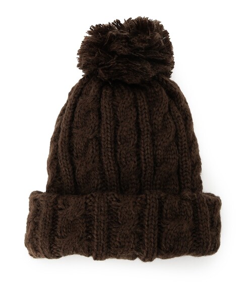 SHOO・LA・RUE(シューラルー)の「マフラーにもなる 2WAYニット帽(ニットキャップ/ビーニー・レディース・ブラック/ボルドー/ライトグレー/ブラウン系その他・00)」の3枚目の写真