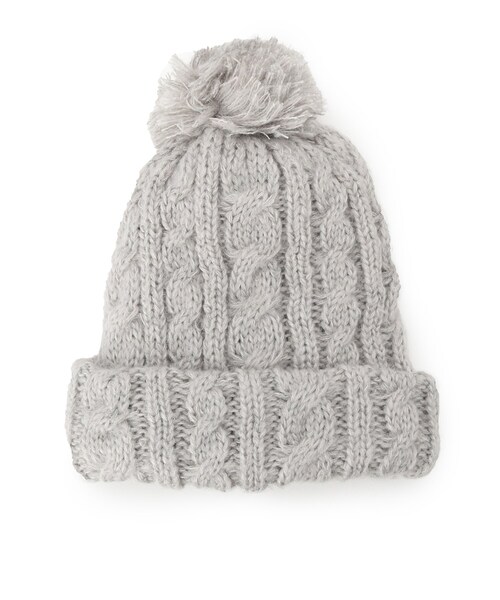 SHOO・LA・RUE(シューラルー)の「マフラーにもなる 2WAYニット帽(ニットキャップ/ビーニー・レディース・ブラック/ボルドー/ライトグレー/ブラウン系その他・00)」の1枚目の写真