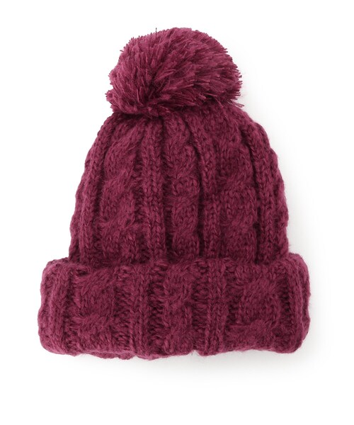 SHOO・LA・RUE(シューラルー)の「マフラーにもなる 2WAYニット帽(ニットキャップ/ビーニー・レディース・ブラック/ボルドー/ライトグレー/ブラウン系その他・00)」の4枚目の写真