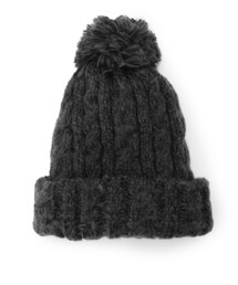 ニットキャップ/ビーニー マフラー」に該当する帽子ファッション