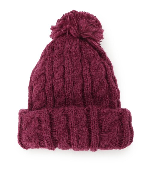 SHOO・LA・RUE(シューラルー)の「マフラーにもなる 2WAYニット帽(ニットキャップ/ビーニー・レディース・ブラック/ボルドー/ライトグレー/ブラウン系その他・00)」の7枚目の写真