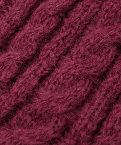 SHOO・LA・RUE(シューラルー)の「マフラーにもなる 2WAYニット帽(ニットキャップ/ビーニー・レディース・ブラック/ボルドー/ライトグレー/ブラウン系その他・00)」の8枚目の写真