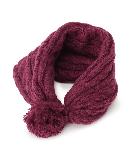 SHOO・LA・RUE(シューラルー)の「マフラーにもなる 2WAYニット帽(ニットキャップ/ビーニー・レディース・ブラック/ボルドー/ライトグレー/ブラウン系その他・00)」の10枚目の写真