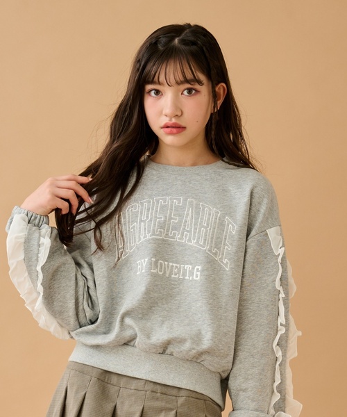 フリルカレッジプルオーバー（スウェット）｜by LOVEiT（バイラビット