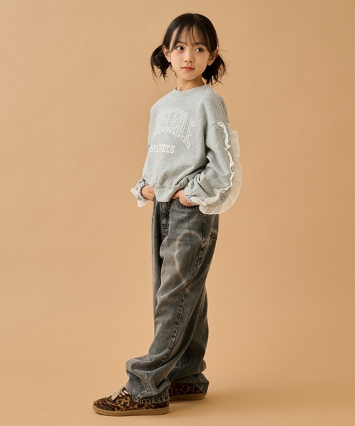 by LOVEiT（バイラビット）の「フリルカレッジプルオーバー（スウェット・キッズ・ホワイト系その他/ラベンダー/グレー系・160cm/150cm/120cm/140cm/130cm）」の12枚目の写真