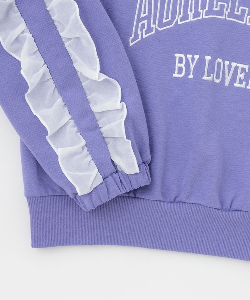 by LOVEiT（バイラビット）の「フリルカレッジプルオーバー（スウェット・キッズ・ホワイト系その他/ラベンダー/グレー系・160cm/150cm/120cm/140cm/130cm）」の8枚目の写真