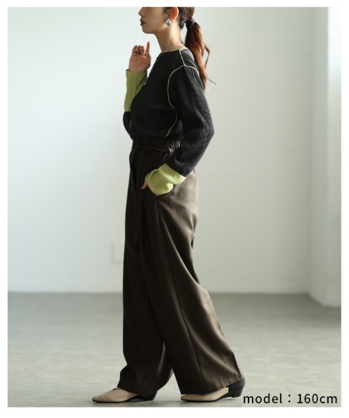 Sawa a la mode(サワアラモード)の「バイカラースリーブプリーツトップス(Tシャツ/カットソー・レディース・グレー/チャコールグレー・FREE)」の22枚目の写真