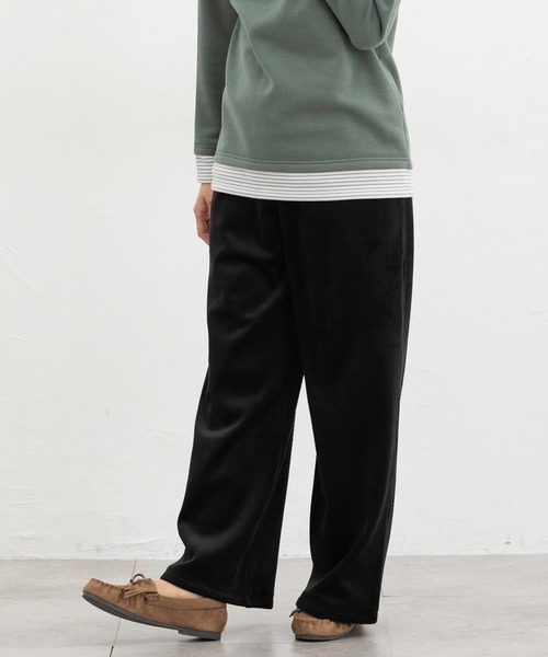 Honeys（ハニーズ）の「【ハニぽか】あったかストレートパンツ（その他パンツ・レディース・ブラック/アイボリー/モカ/スミクロ・S/M/LL/L/3L）」の9枚目の写真