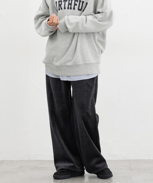 Honeys（ハニーズ）の「【ハニぽか】あったかストレートパンツ（その他パンツ・レディース・ブラック/アイボリー/モカ/スミクロ・S/M/LL/L/3L）」の11枚目の写真