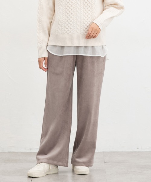 Honeys（ハニーズ）の「【ハニぽか】あったかストレートパンツ（その他パンツ・レディース・ブラック/アイボリー/モカ/スミクロ・S/M/LL/L/3L）」の14枚目の写真