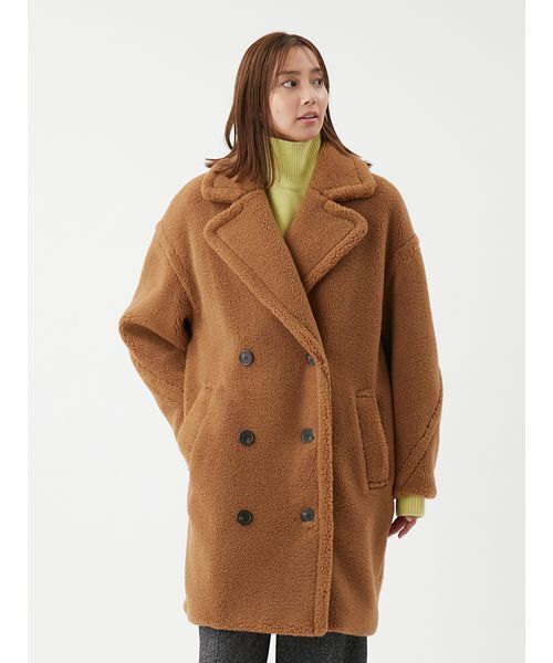 オーバーサイズボアコート（ステンカラーコート）｜Mila Owen（ミラ