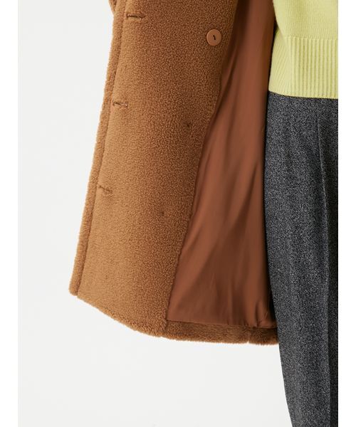 セール】オーバーサイズボアコート（ステンカラーコート）｜Mila Owen