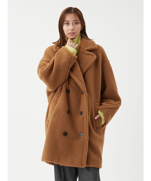 オーバーサイズボアコート（ステンカラーコート）｜Mila Owen（ミラ