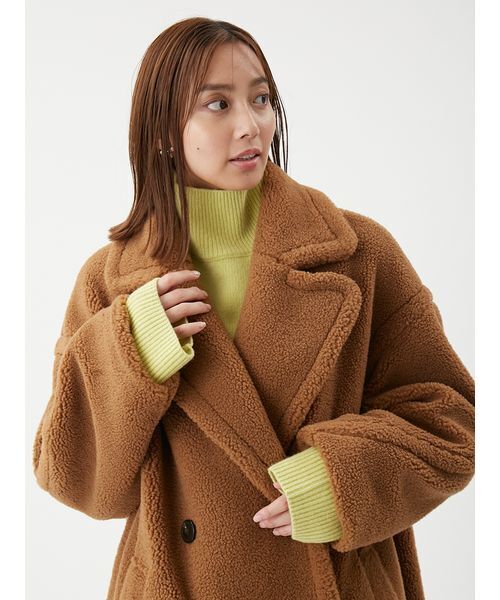 オーバーサイズボアコート（ステンカラーコート）｜Mila Owen（ミラ