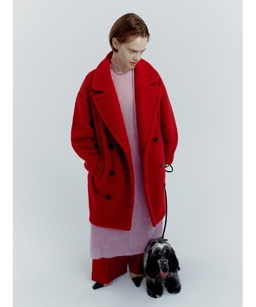 セール】オーバーサイズボアコート（ステンカラーコート）｜Mila Owen