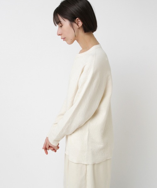 RNA-N（アールエヌエーエヌ）の「M2568 接結ヘンリー（Tシャツ/カットソー・レディース・ブラック/レッド/キナリ・FREE）」の5枚目の写真