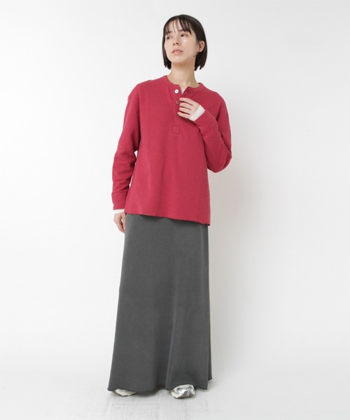 RNA-N（アールエヌエーエヌ）の「M2568 接結ヘンリー（Tシャツ/カットソー・レディース・ブラック/レッド/キナリ・FREE）」の12枚目の写真