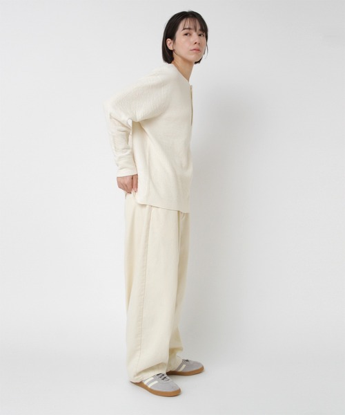 RNA-N（アールエヌエーエヌ）の「M2568 接結ヘンリー（Tシャツ/カットソー・レディース・ブラック/レッド/キナリ・FREE）」の10枚目の写真