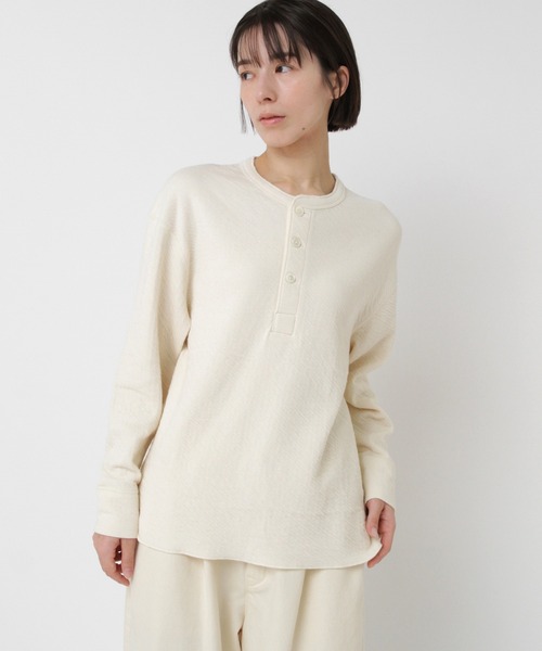 RNA-N（アールエヌエーエヌ）の「M2568 接結ヘンリー（Tシャツ/カットソー・レディース・ブラック/レッド/キナリ・FREE）」の4枚目の写真