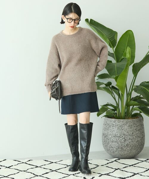 AMERICAN HOLIC(アメリカンホリック)の「メルトン風タイトミニスカート(スカート・レディース・杢グレー/ネイビー・M/L)」の12枚目の写真