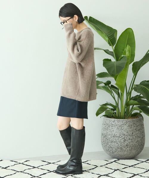 AMERICAN HOLIC(アメリカンホリック)の「メルトン風タイトミニスカート(スカート・レディース・杢グレー/ネイビー・M/L)」の13枚目の写真