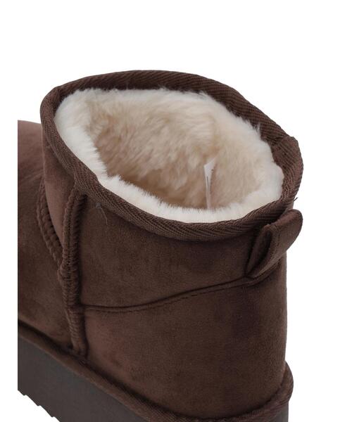 Samansa Mos2 blue（サマンサモスモスブルー）の「厚底ボアブーツ（ブーツ・レディース・ブラック/ダークブラウン/キャメル・M/L）」の12枚目の写真