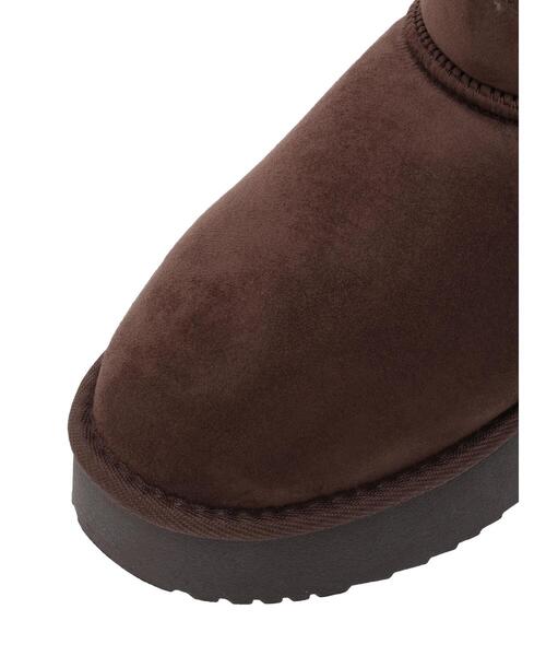 Samansa Mos2 blue（サマンサモスモスブルー）の「厚底ボアブーツ（ブーツ・レディース・ブラック/ダークブラウン/キャメル・M/L）」の13枚目の写真