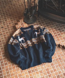 niko and... | 【NASU FARM VILLAGE】ジャガードZIPニットプルオーバー(ニット/セーター)