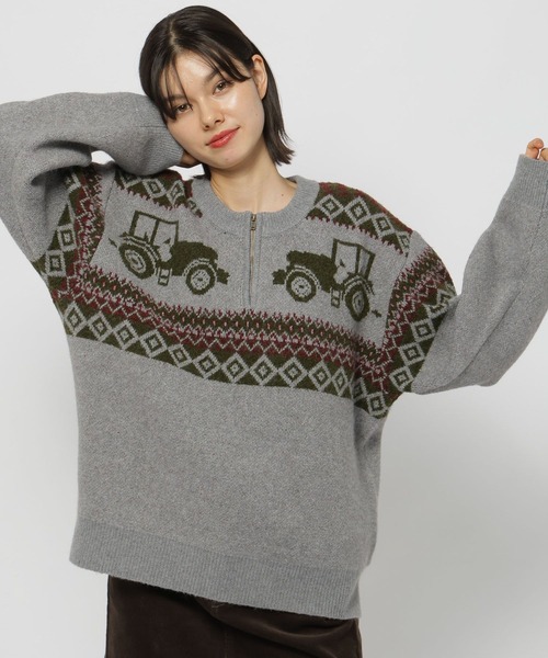 2.美品❗️マークアンドロナ 防風裏地付き 　ニットセーター　46 マークアンドロナ♥️防風裏地付きニット 2.美品❗️マークアンドロナ 防風