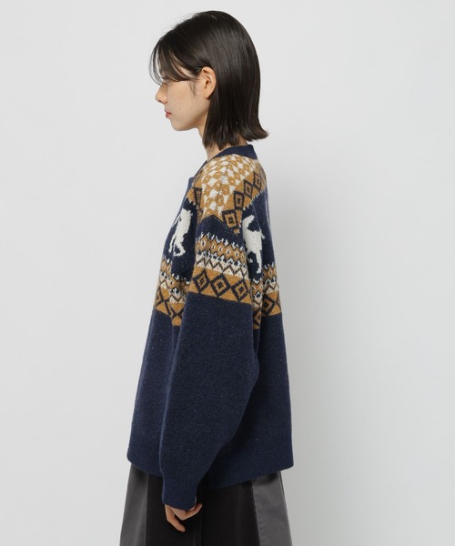 NASU FARM VILLAGE】ジャガードZIPニットプルオーバー（ニット