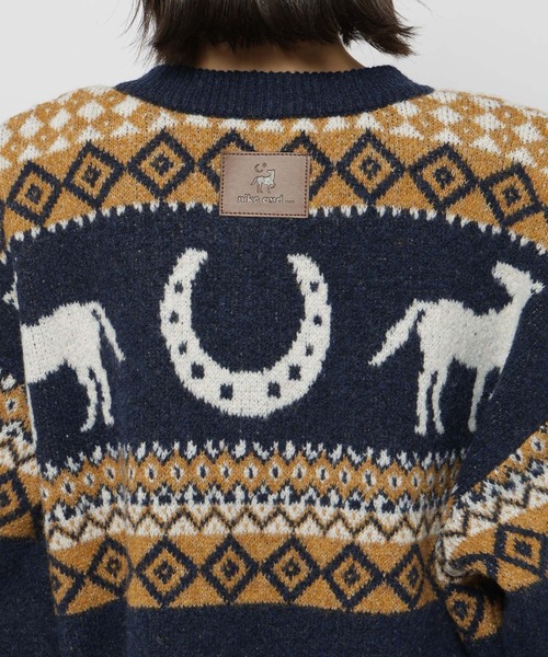 NASU FARM VILLAGE】ジャガードZIPニットプルオーバー（ニット