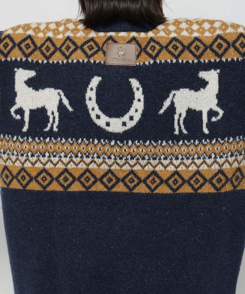 セール】【NASU FARM VILLAGE】ジャガードZIPニットプルオーバー